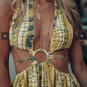 Maxi dress with side cut outs